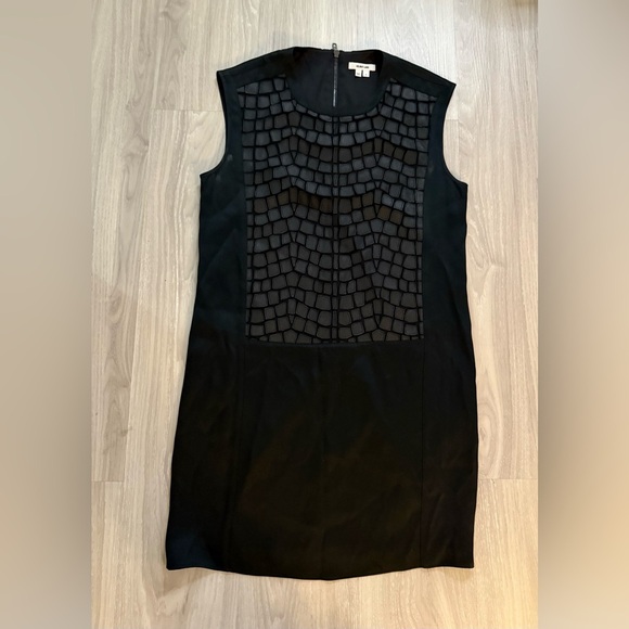 Helmut Lang Black Textured Mini Dress - Picture 5 of 9